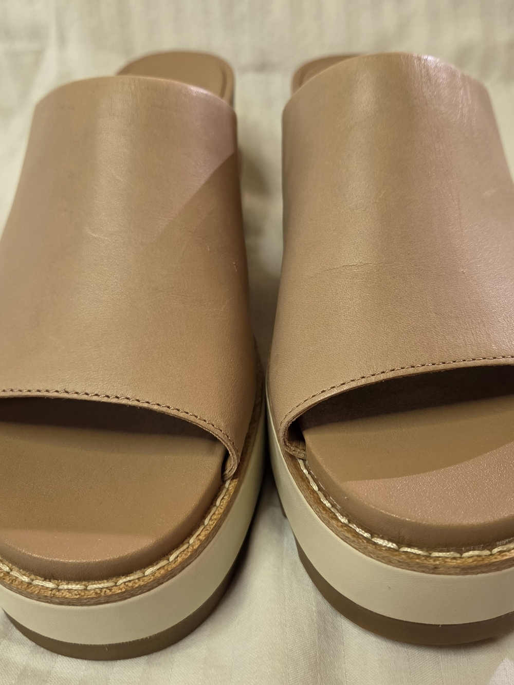Sorel Women's Joanie IV Honest Beige Platform Slide Heeled Sandals - NWOB - Sz 8 - Picture 4 of 8